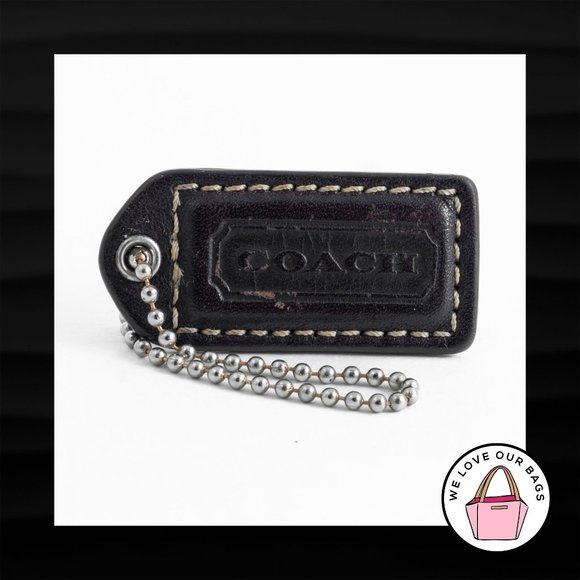 2" Medium COACH BROWN LEATHER KEY FOB BAG CHARM KEYCHAIN HANGTAG TAG - Picture 1 of 1